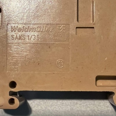 9x Weidmüller SAKS 1/35 G20 Sicherungs-Reihenklemme 10mm² neu