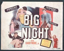 Big Night Lobby Card #1 John Drew Barrymore Dorothy Comingore Film-Noir Thriller