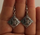 Vtg Sterling Silver Celtic Knot Necklace & Earrings, 20", 8.13g — photo 3
