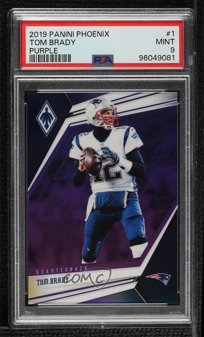 2019 Panini Phoenix Purple /149 Tom Brady #1 PSA 9 MINT 13c1