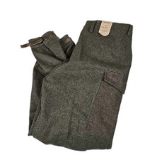 VTG 1940's World War II Era Green Wool Swedish Army Pants 1940 108K Mens 40x30