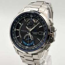 Casio Oceanus OCW-T1000 Radio Solar Titanium Watch Black Blue 1.8 in