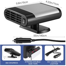Portable Car Heater Defroster 12V 150W - 2 Pack-