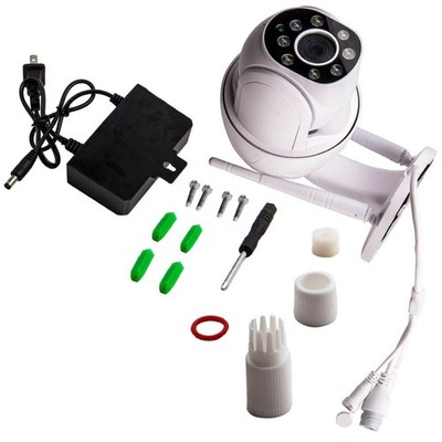 1080P HD PTZ IP Speed Dome Camera Night Vision Wireless Security Camera White