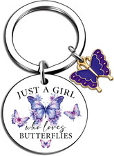 Purple Keychain Butterfly Keychains for Women Purple Butterfly Gifts Bag Charm
