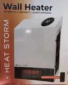 Heat Storm 1000 Watt Infrared Wall Mount Space Heater White