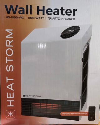 Heat Storm 1000 Watt Infrared Wall Mount Space Heater White
