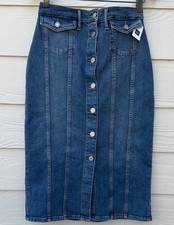 NEW NWT Vintage gap denim skirt 1969 27 Pockets