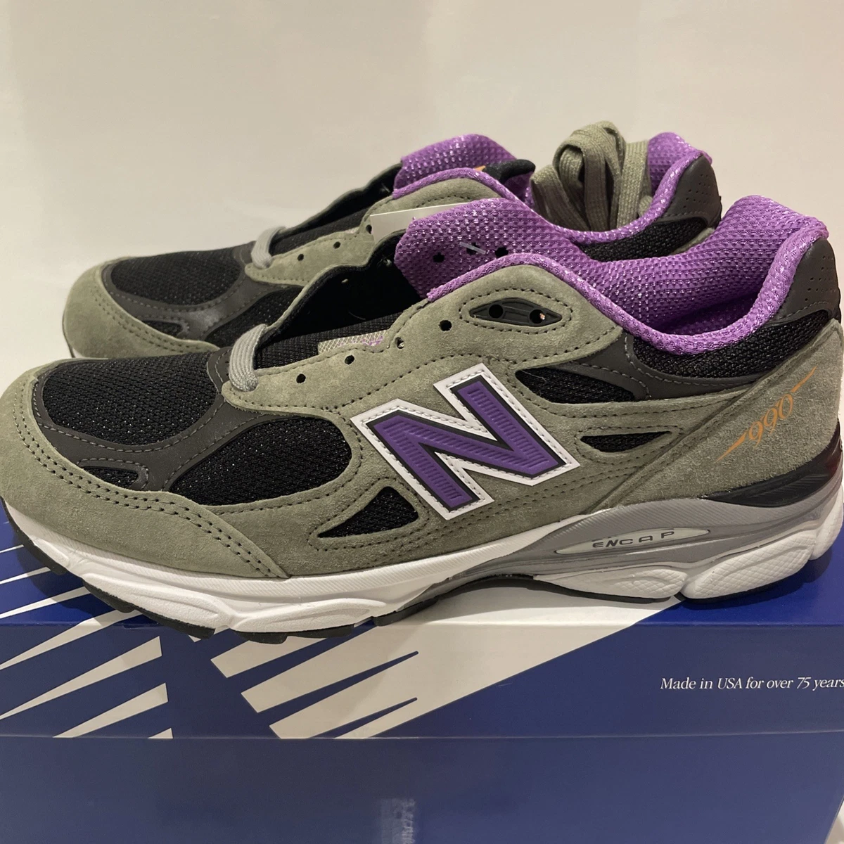 New Balance 990v3 Made In USA Black Green for sale | eBay