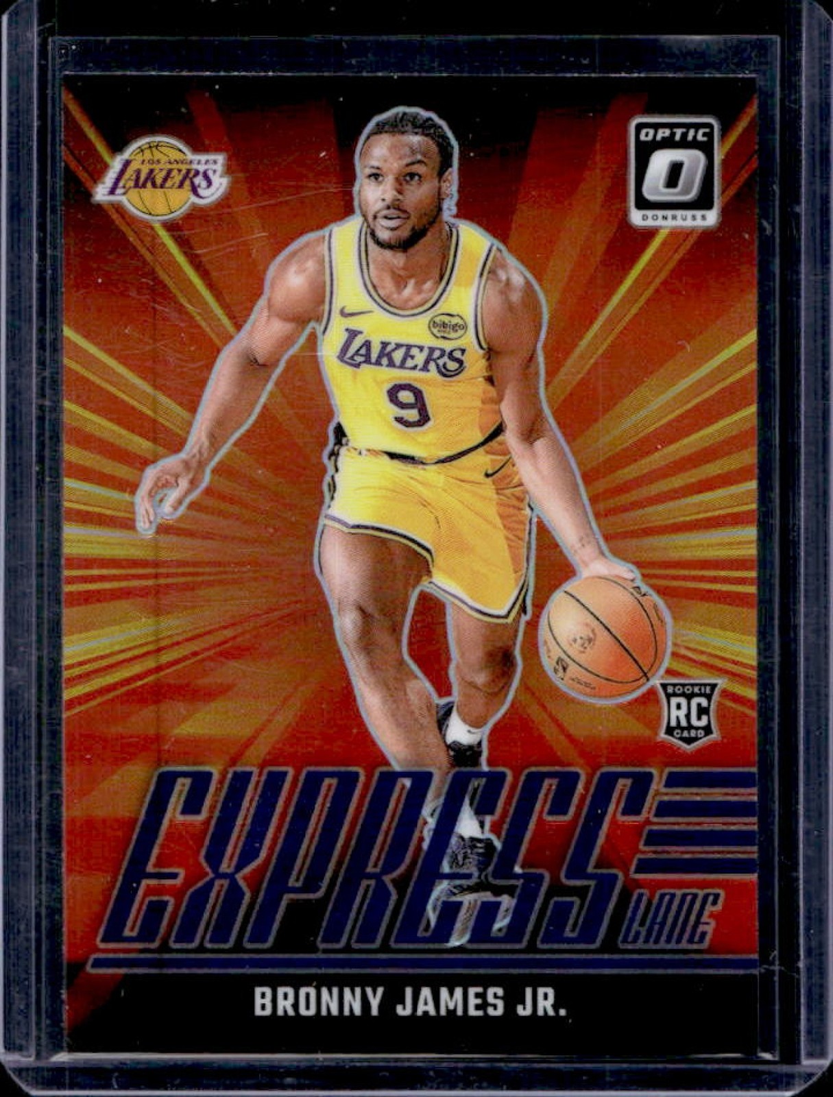 2024-25 Donruss Optic Bronny James Jr. Express Lane RC Purple #4 Lakers