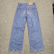 Vintage Levis 565 Jeans Boys 25x25 Denim Wide Leg Regular 10 Orange Tab 90s