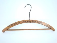 Vintage Wooden Hanger Sixth Ave New York Clemons Tailor Clothing Clothes Store