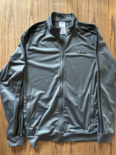 Adidas Track Jacket L ; Gray; Full-Zip Closure; Stand-Up Collar; Pockets