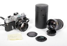 Konica Autoreflex T3 35mm SLR camera  50mm F1.7  135mm F3.2 lenses NO METER 