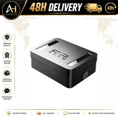 Vaydeer Metal Time Lock Box Phone Safe with Timer Black 2.6L