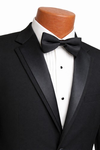 Men's Oscar de la Renta Contour Black Tuxedo with Flat Front Pants 40XL 34W - Picture 3 of 5