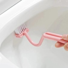 Home-X 1 PC V-Shaped Toilet Brush Rotatable Orange Brush