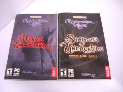 Forgotten Realms Neverwinter Nights Shadows Hordes PC CD-ROM Game Manual
