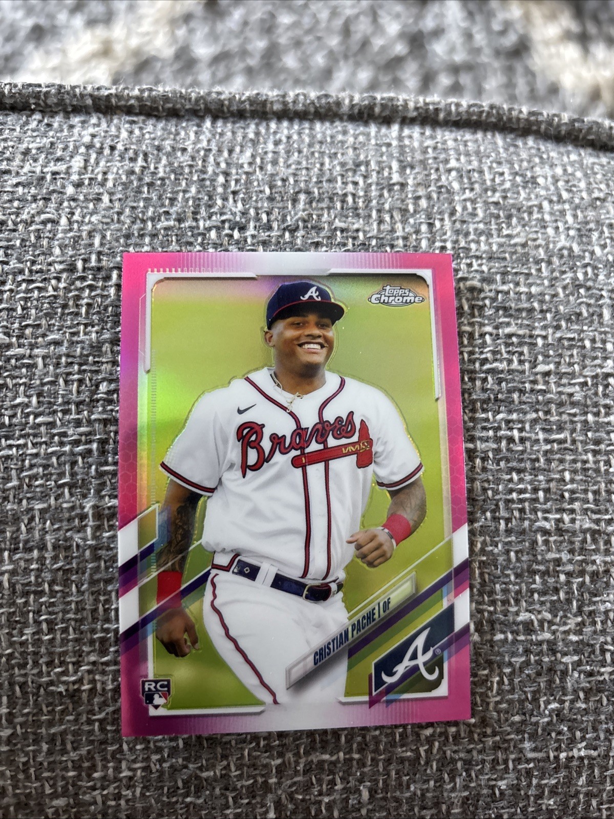 2021 Topps Chrome - Cristian Pache #178 Pink Refractor (RC)