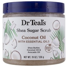 2 Pack Dr Teal's Shea Sugar Body Scrub, Coconut, 19 oz