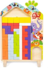 Wooden Blocks Puzzle Brain Teaser Toy - Jigsaw  3D Blocks Game - NEW IN BOX