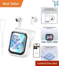 Wireless Earbuds with LCD Touch Screen Bluetooth 5.4 135 Languages AI Transla...