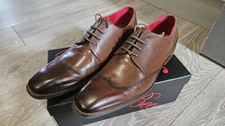 Jimmy Bee Brown Tan Leather smart formal wedding Shoes  Size 10