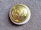 Non Dug Civil War Confederate Officer Lined CSA Coat Button approx 7/8" across