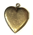 925 STERLING SILVER Charm pendant 5.4g Heart Locket Yellow gold Finish estate — photo 3