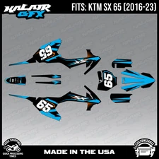 Graphics Kit for KTM 65SX SX65 (2016-2023) Bold Series - Cyan