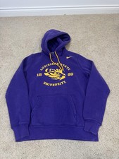 Nike LSU Tigers Hoodie Youth Large Purple NCAA Football Pullover Sweatshirt