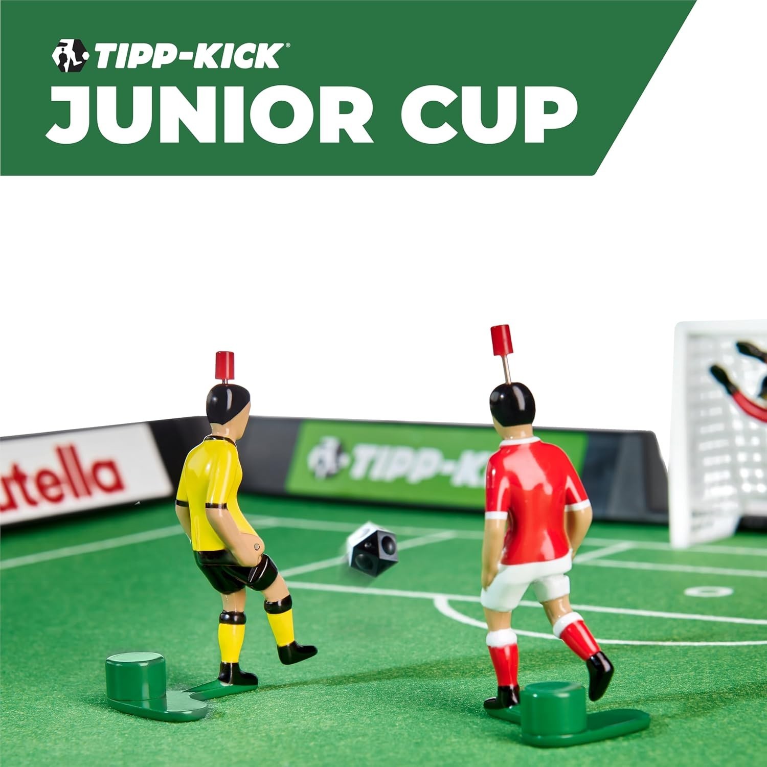 TIPP-KICK Junior Cup Soccer Tabletop Game Set – Large Felt Field with Borders