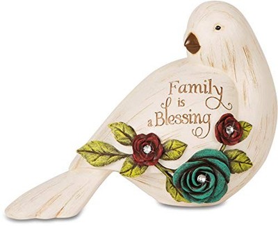  41043 Simple Spirits Family Bird Figurine, 4-Inch, Beige