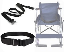 Wheelchair Safety Strap Seat Belt, 31-86"Adjustable Length/ 2" Wide - Black A...
