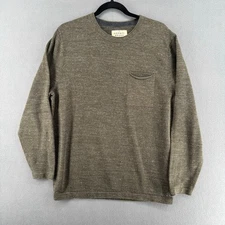 The Normal Brand Roll Hem Pocket Crew Neck Pullover Sweater Mens L No Size Tag