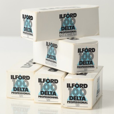 #Ilford Delta 100 120 B/W Roll Film Lot of 5 rolls NOS Out of Date Exp.02/2005