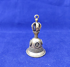 Chinese Bronze Temple Bell 吉祥如意 Small Amulet Pendant Buddhist Collectible
