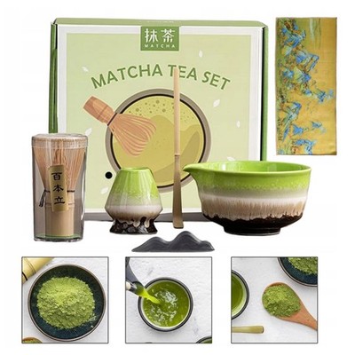 Japan Matcha Tee-Set mit Matcha-Schale Bambus-Besen Dosierlöffel Besenhalter DHL