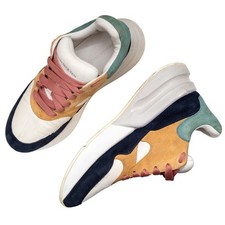 Mens ALEXANDER MCQUEEN Leather Mixed Color Runners Sneakers Dress Shoes 9.5
