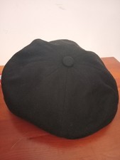 BNWT Christys' London black Cashmere Baker boy flat cap peaky blinders size XL