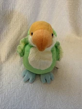 Ganz Webkinz Green Plush Parakeet 8" Stuffed Animal Bird HM354 No Code