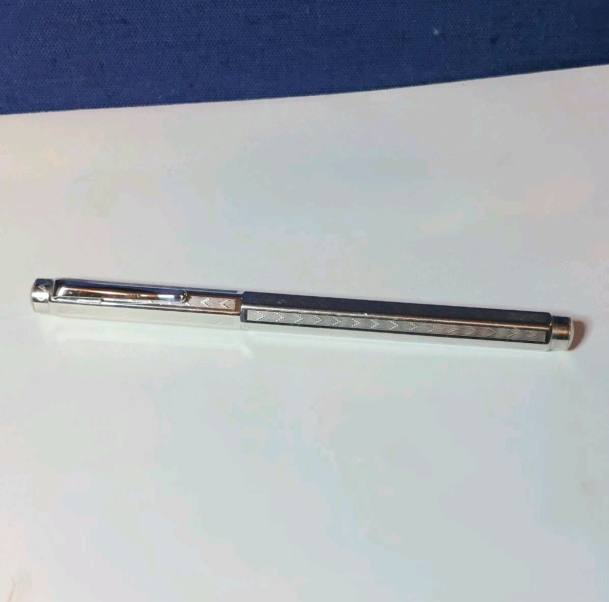 Caran d'Ache Ecridor Chevron Designer Rollerball Pen Palladium 