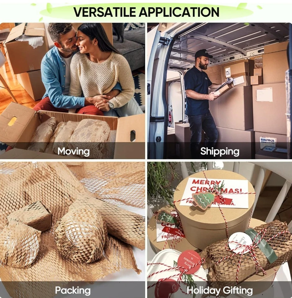 Honeycomb Packing Paper, 15" for Packing Moving Shipping, Recyclable Moving Supp - Image 4 of 4