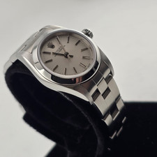 Rolex Oyster Perpetual Steel Silver Dial Ladies Watch 76080 4