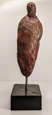 Abstract Concrete Figure Sculpture Statue ''Reverence II'' Minimalist  Art 12 in.