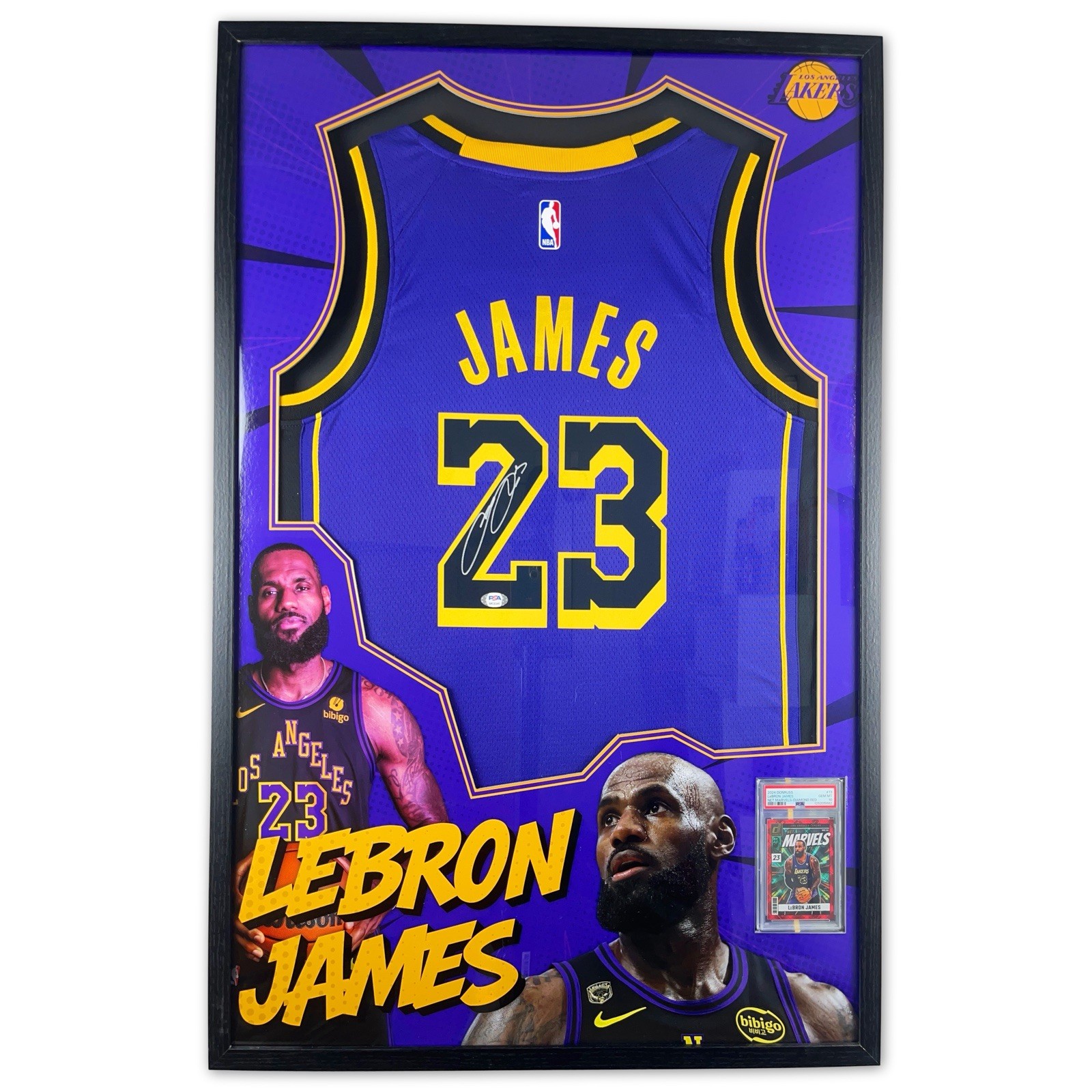 Lebron James Signed & Framed Jersey - Authentic PSA COA - LA Lakers Auto