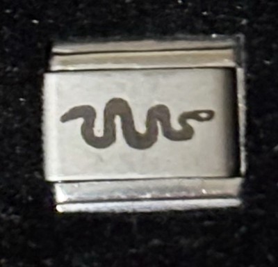 Snake Laser Italian Charm Link 9MM K18 - K3456