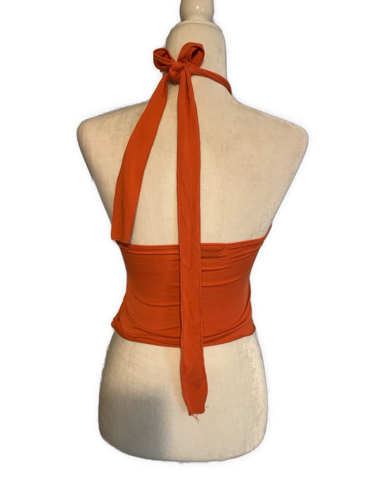 Edikted Julia Split Front Top Solid Orange Tank H… - image 2