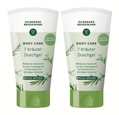 HILDEGARD BRAUKMANN 300ml 7-Kräuter-Duschgel Neu 2 x 150 ml Shower Gel