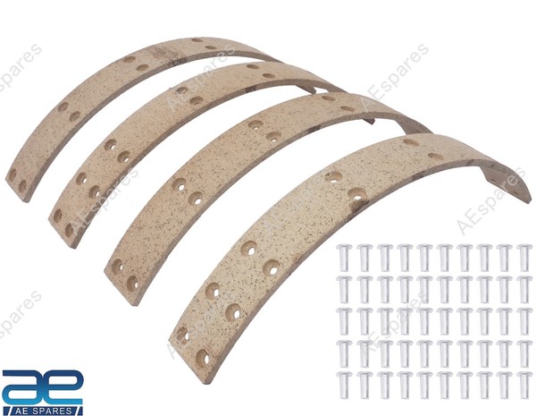 Bremsbacken BremsbeläGe Einsatzset 4 StüCk Nieten FüR Ford 3600 Traktoren S2U-image